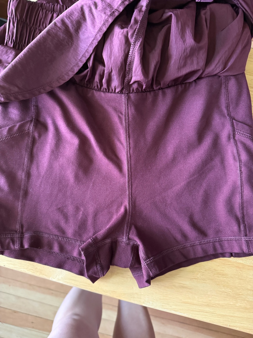 Women’s Offline by Aerie the hugger burgundy active shorts size medium - Picture 7 of 8